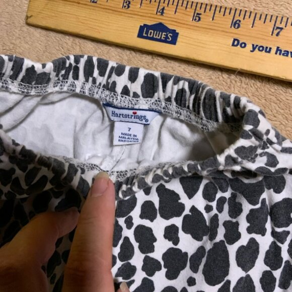 Vintage 90s‎ Hartstrings Girls Sz 7 Black White Dalmatian Leggings (G) - Picture 5 of 6